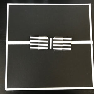 GIFT BOX - MED (Black, Stripe BowTie)