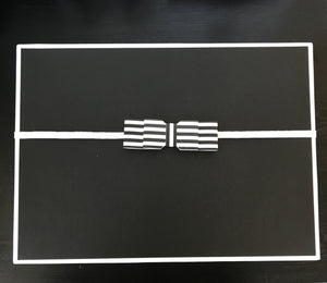 GIFT BOX - LG (Black, Stripe BowTie)