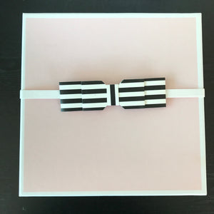 GIFT BOX - SM (Pink, Stripe BowTie)